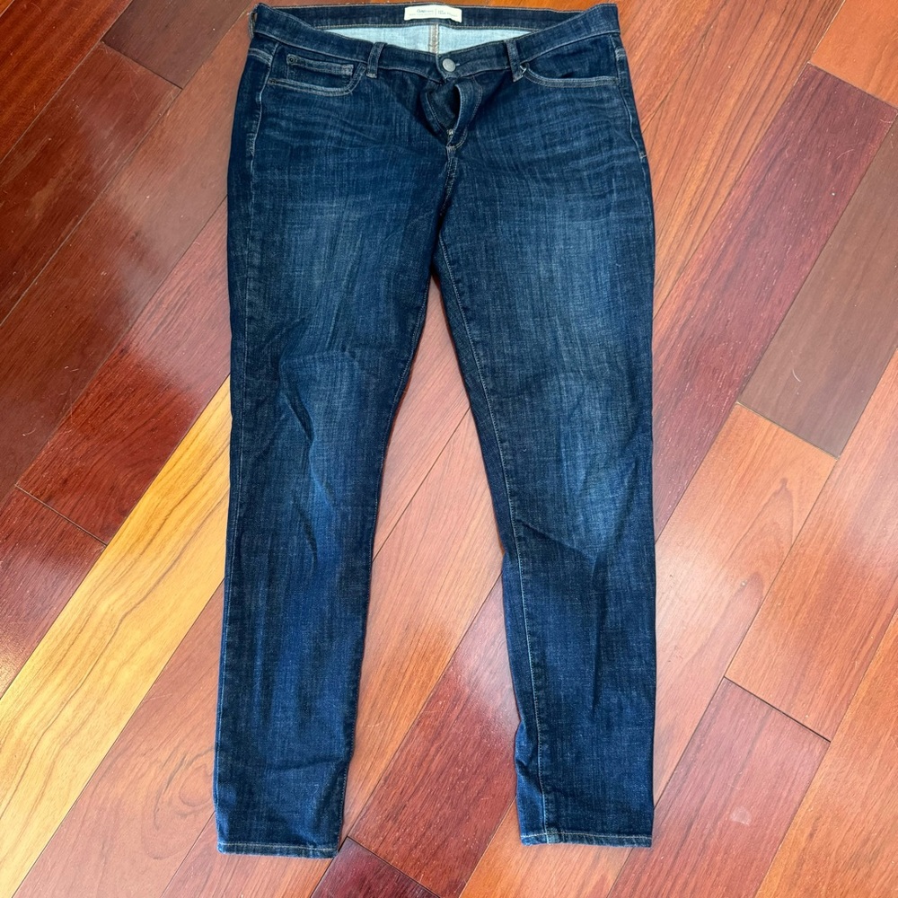 Gap True Skinny Dark Indigo Wash Stretchy Ankle Jeans